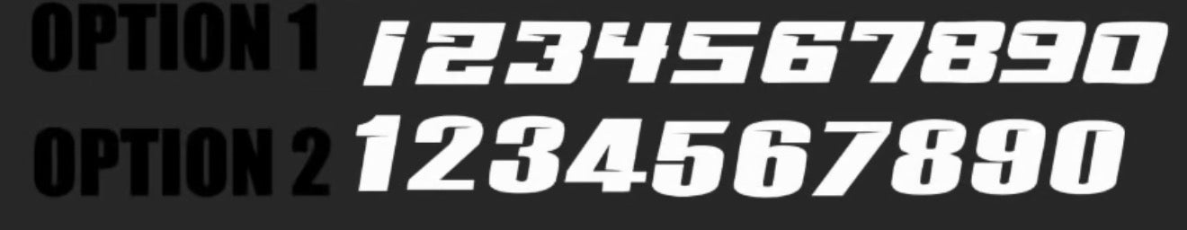 Odi front number plate decal